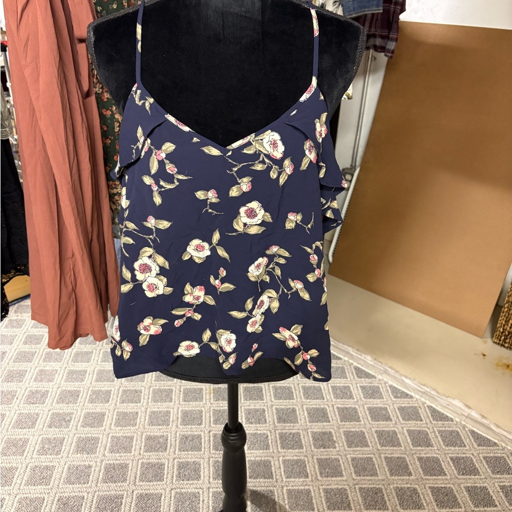 bleuh ciel Navy Floral Camisole